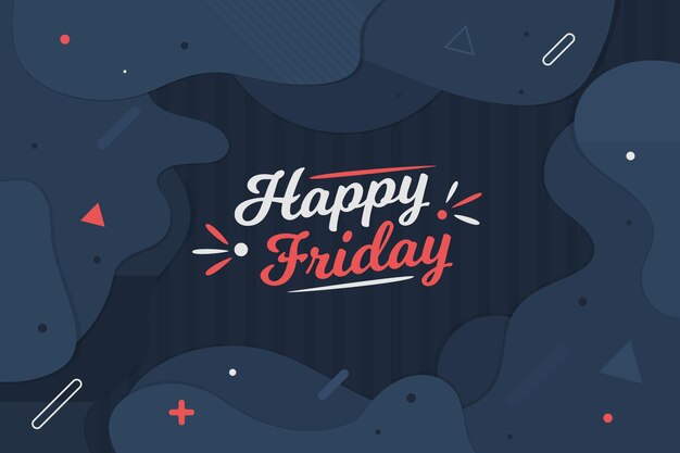 Vector happy friday dark background
