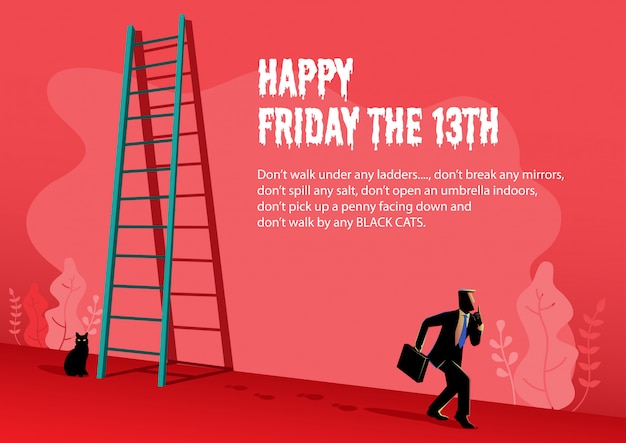 Happy Friday de 13e illustratie