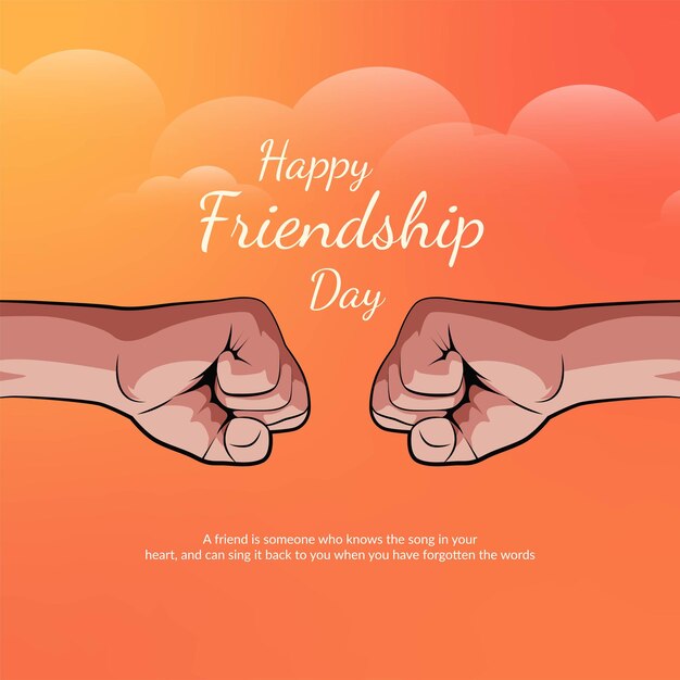 Happy friendship day banner design template