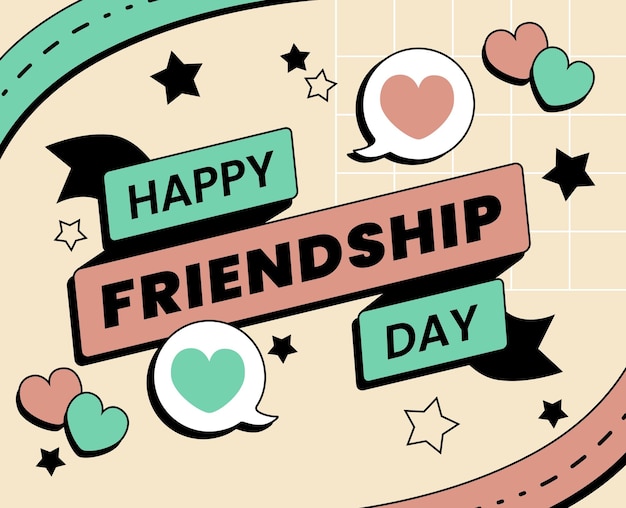 Happy friendship day banner
