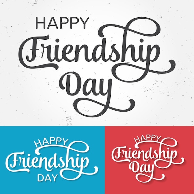 Happy Friendship Day greeting card For poster flyer banner  Vector illustration