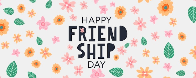 Happy friendship day greeting card for poster flyer banner for website template cards posters logo v...