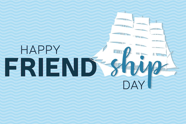 Happy friendship day greeting card