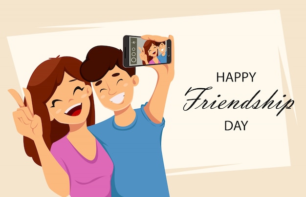 Happy Friendship day greeting card