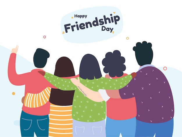 Vector happy friendship day greeting