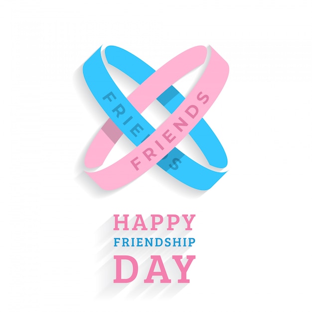 Vector happy friendship day holiday bracelets banner