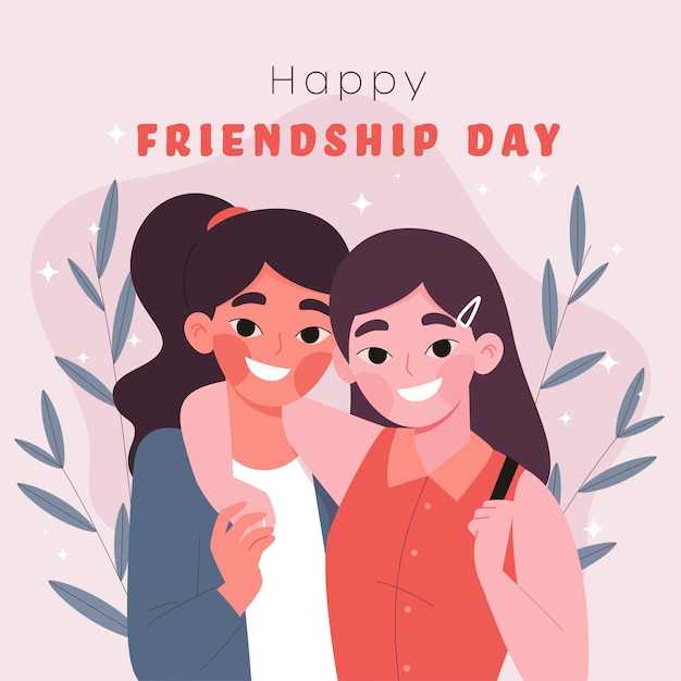 Happy friendship day illustration