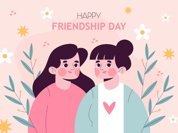 Happy friendship day illustration