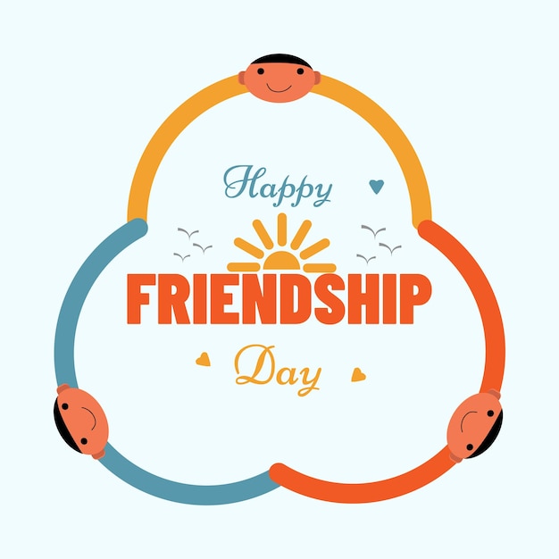 Vector happy friendship day international friendship day vector