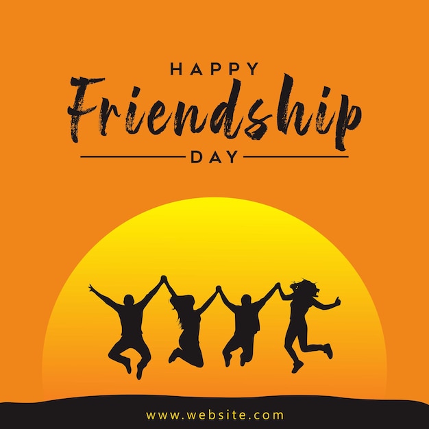 Premium Vector Happy friendship day poster design happy friendship day