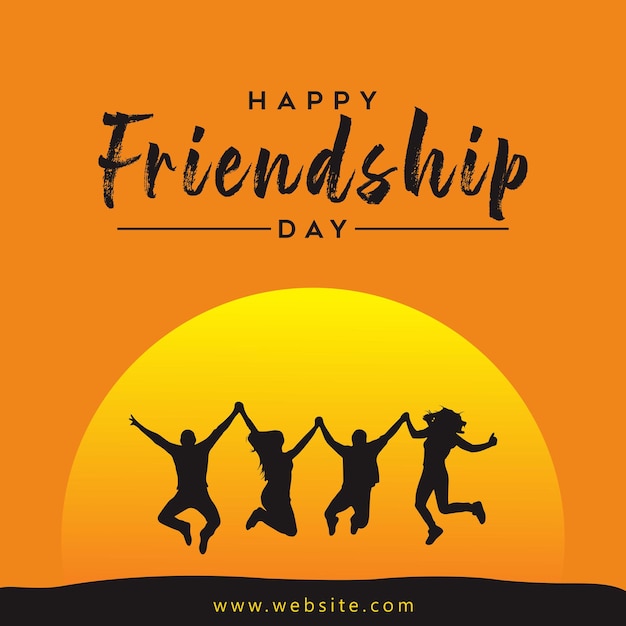 Happy friendship day poster design happy friendship day