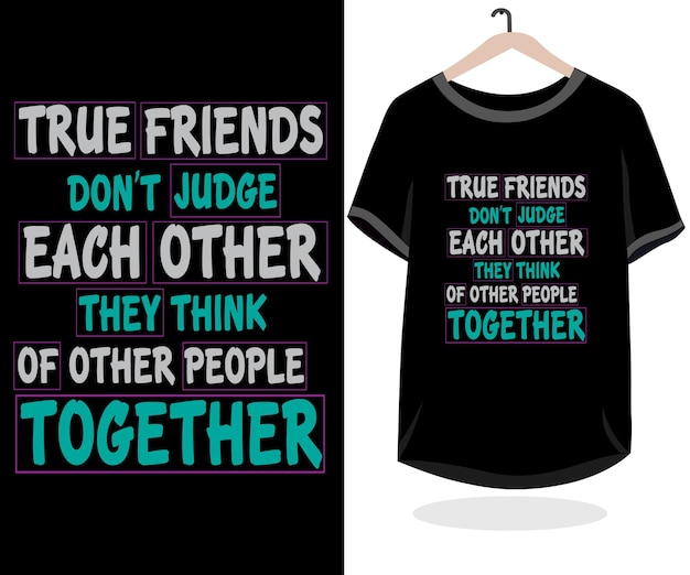 Vector happy friendship day stylish tshirt design