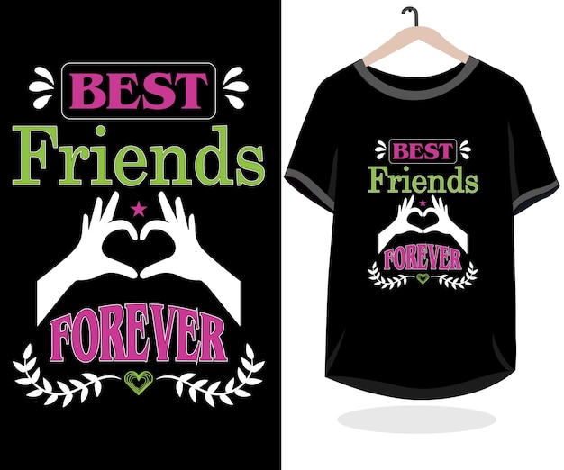 Vector happy friendship day stylish tshirt design