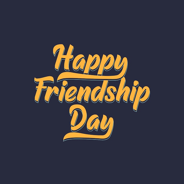 Happy Friendship day vector illustration with text ob black background to celebrating friendship day