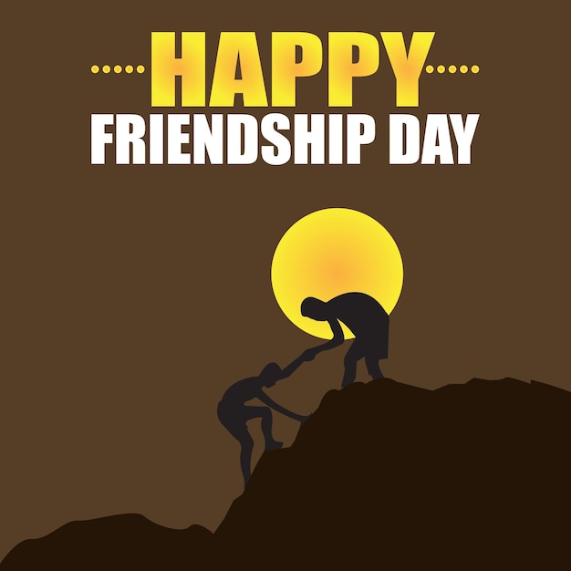 Vector happy friendship day