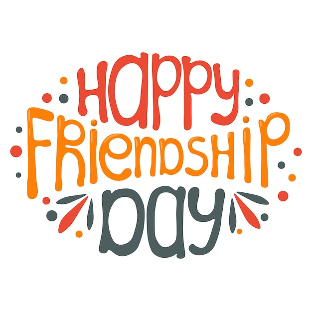 Vector happy friendship day