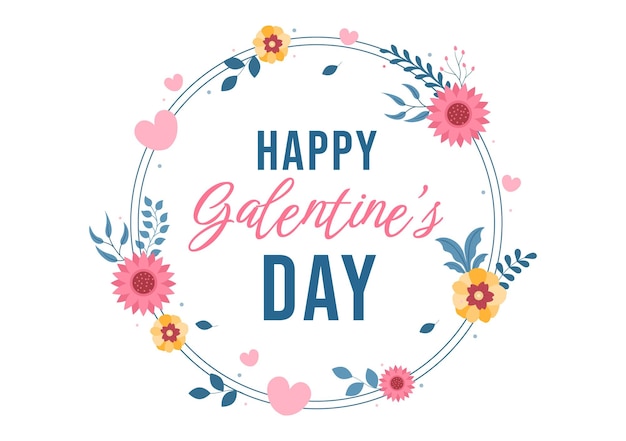 2월 13일 행복한 Galentine39의 날 일러스트레이션에서 여성의 자유를 위한 우정