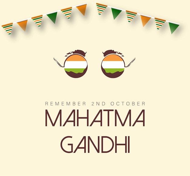 Felice gandhi jayanti illustrazione vettoriale. compleanno di mohandas karam chandra gandhi.