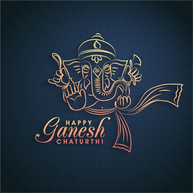 Счастливый ганеш chaturthi фон