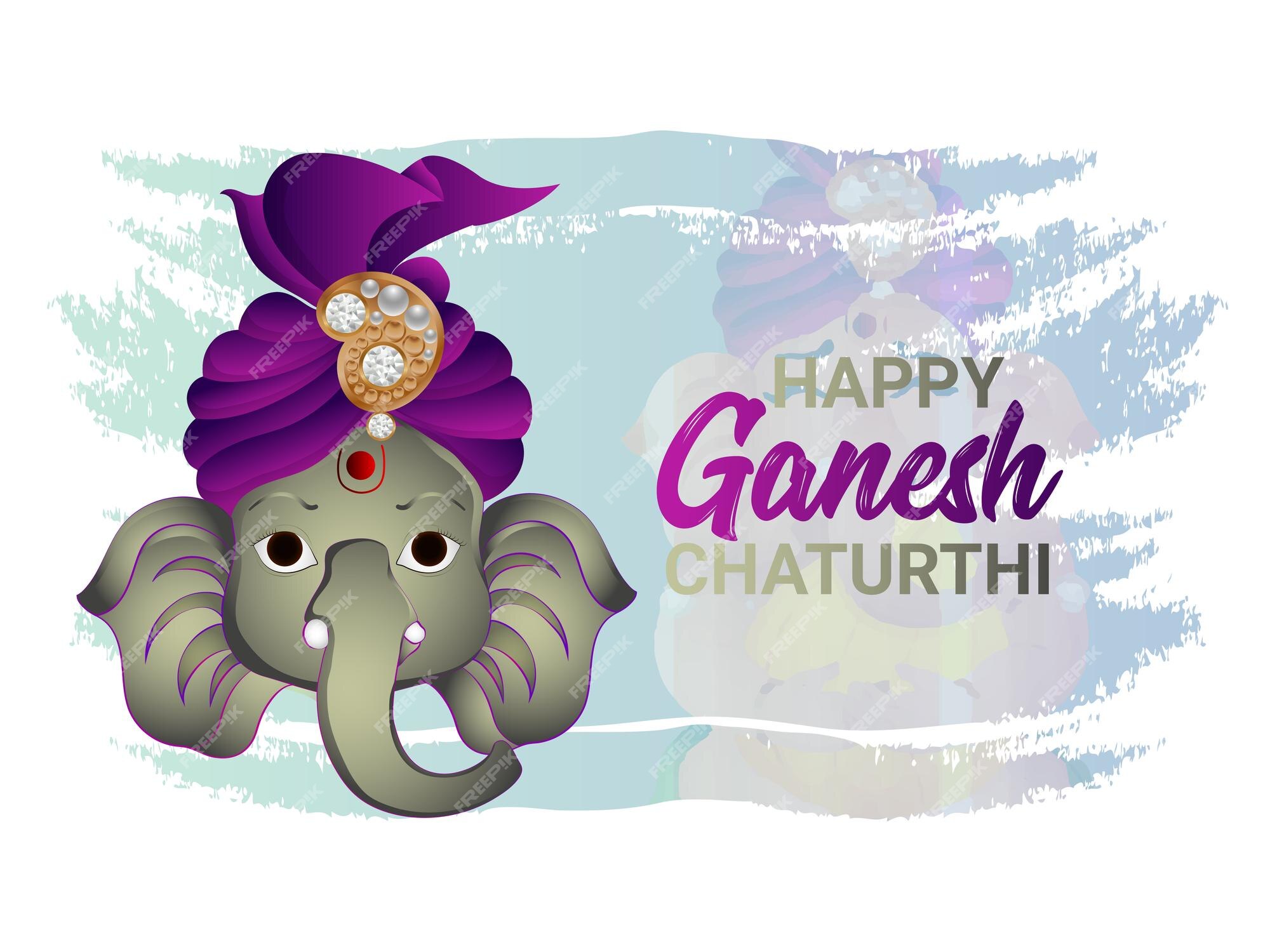 Premium Vector | Happy ganesh chaturthi background