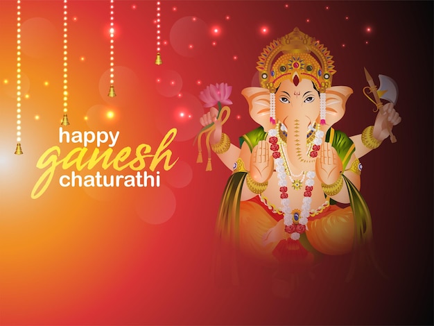 행복한 ganesh chaturthi 축제 배경