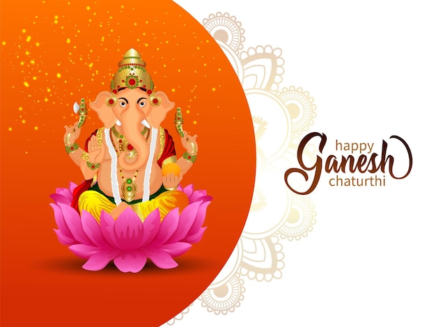 Happy ganesh chaturthi festival celebration background