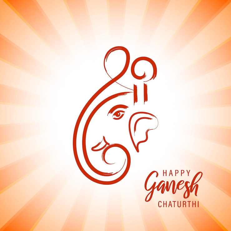 Vector happy ganesh chaturthi greeting card illustration