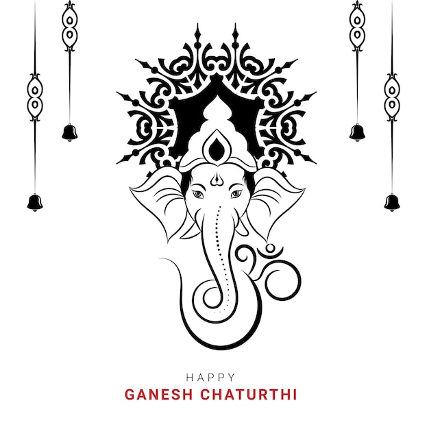 Happy Ganesh Chaturthi greeting with om logo