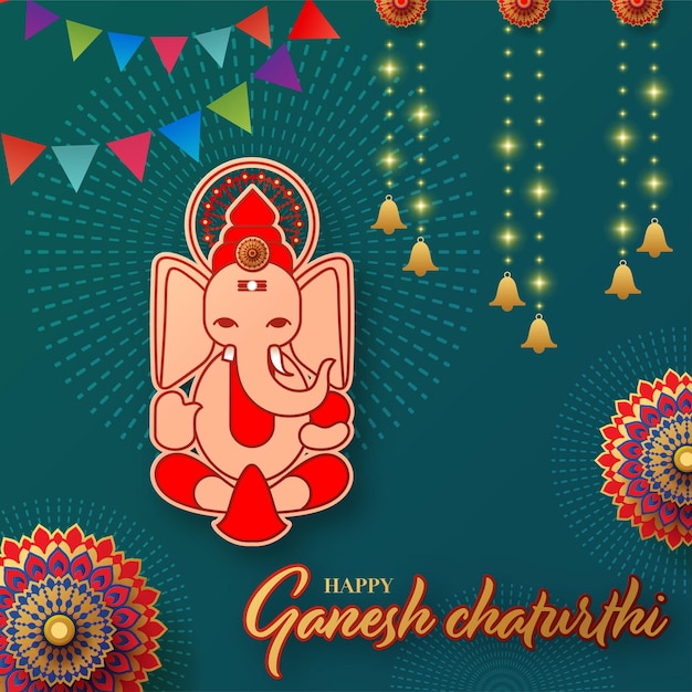 Happy ganesh chaturthi greetings festival