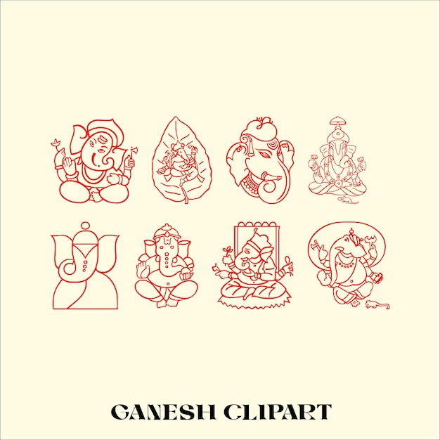 행복 Ganesh Chaturthi 인사말 벡터 일러스트 레이 션 디자인 벡터