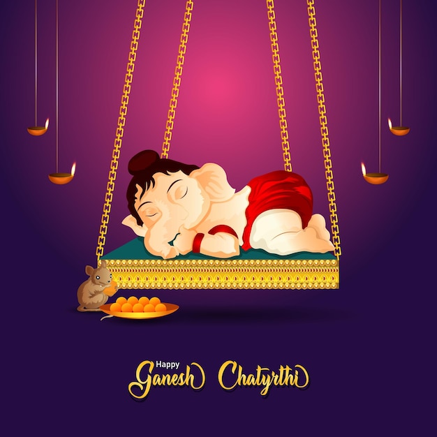 행복한 ganesh chaturthi 인도 축제