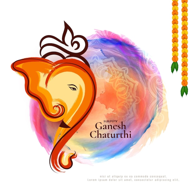 Happy ganesh chaturthi indian traditional festival background