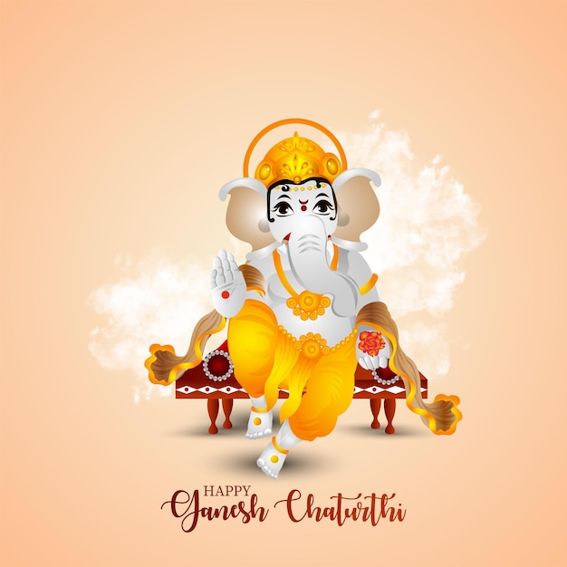 Happy Ganesh Chaturthi Indiase culturele festival achtergrond
