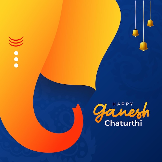 Happy ganesh chaturthi post background vector illustration