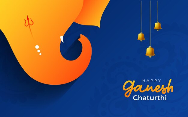 Happy ganesh chaturthi post background vector illustration