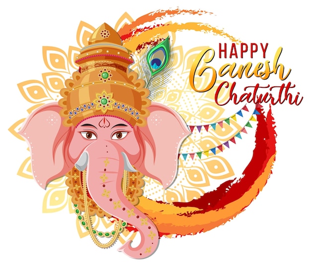 Poster di ganesh chaturthi felice