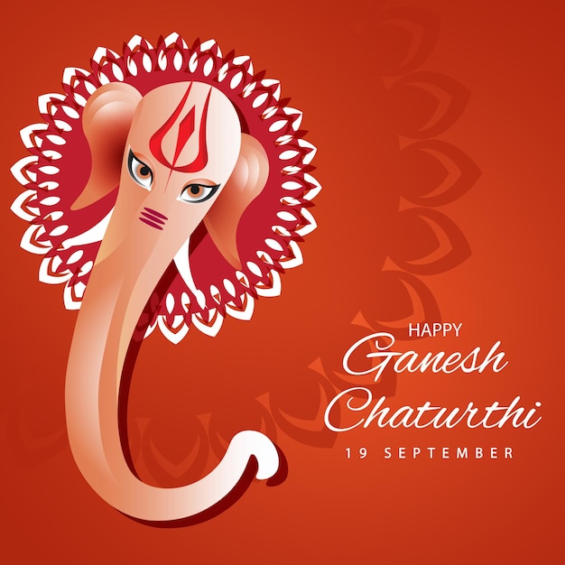 Happy Ganesh Chaturthi 소셜 미디어 배너 포스터 광고 배너