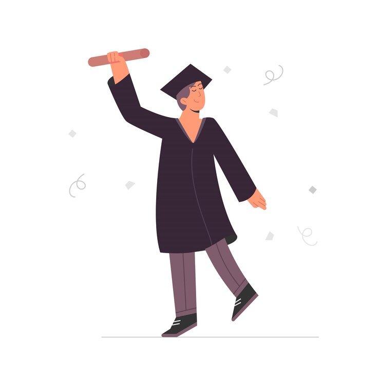 Happy girl celebrating graduation school
