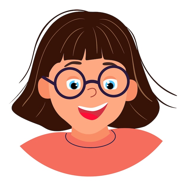Happy Girl with Glasses
