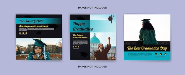 Happy graduation banner template