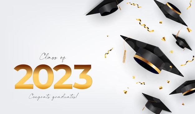 Vector happy graduation greeting background vector illustrationxd