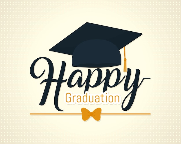 Happy graduation illustration