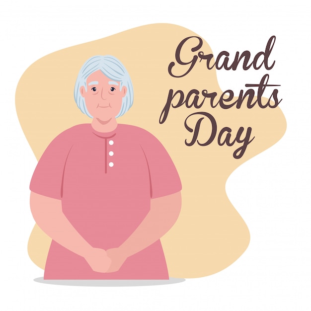 happy grand parents day with cute grandmother