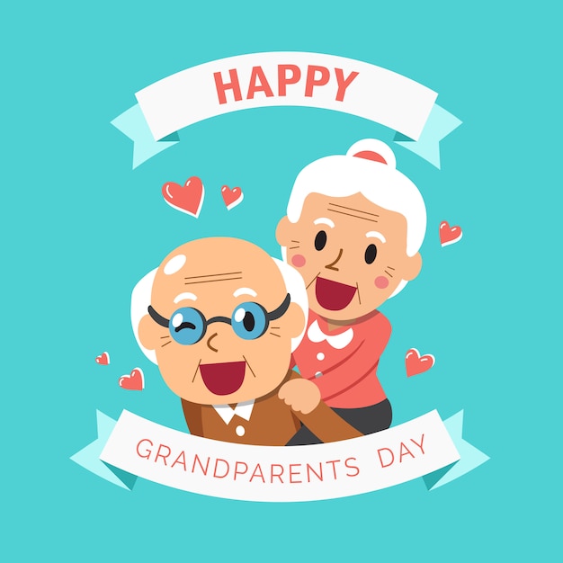 Vettore felice nonno e nonni giorno