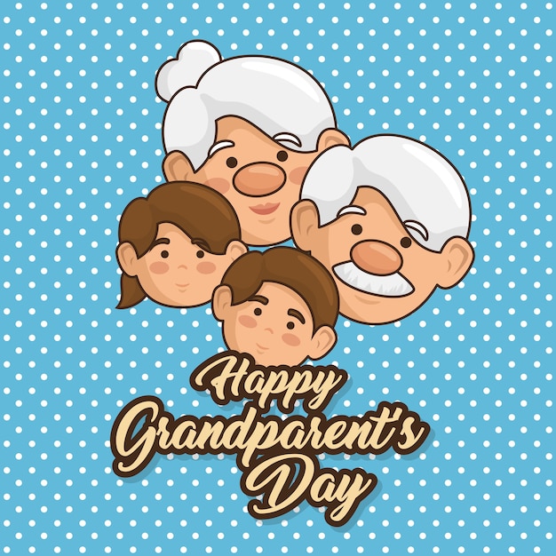 Vector happy grandparent day card