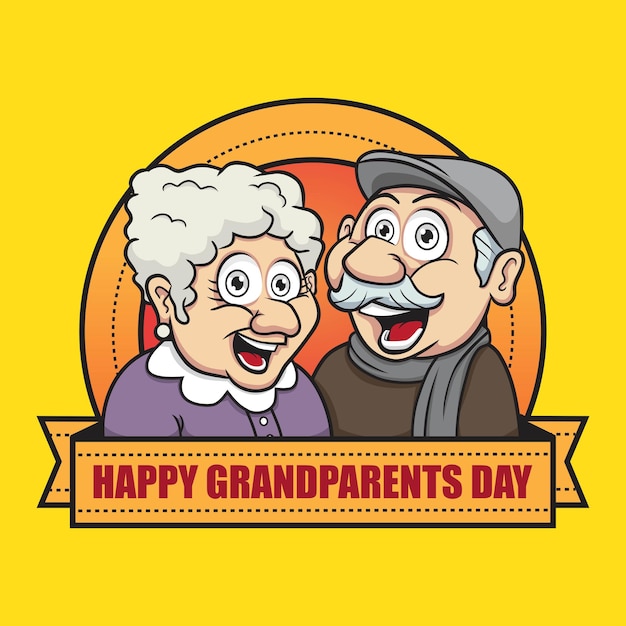 Happy Grandparent Day Grandpa Grandma Design