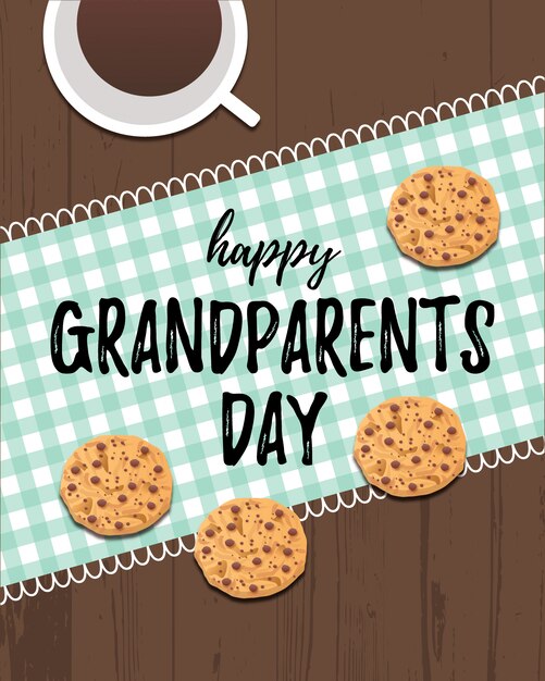 Happy grandparents day greeting card.