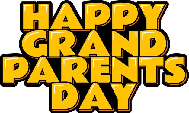 Vector happy grandparents day lettering vector