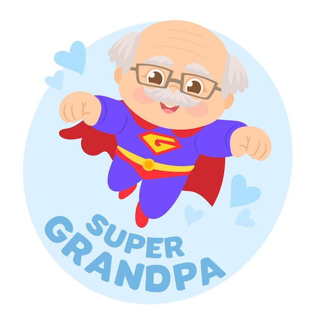 Happy grandparents day Super hero