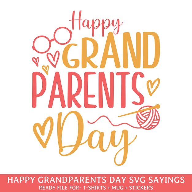 幸せな祖父母の日 svg デザイン grandparent039s day